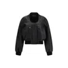 Jacquemus Black Lamb Leather Sweatshirt In Black