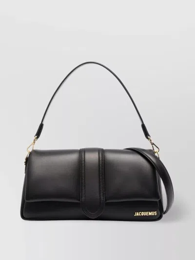 JACQUEMUS LAMB SKIN RECTANGULAR PADDED SHOULDER BAG