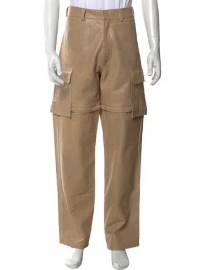 Pre-owned Jacquemus Lambskin Cargo Pants In Neutral