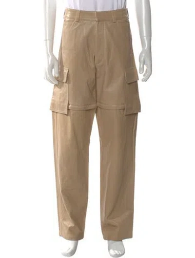 Pre-owned Jacquemus Lambskin Cargo Pants In Neutral