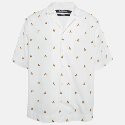 Pre-owned Jacquemus L'amour White Beaded Cotton Shirt Xxl