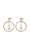 Jacquemus L`anneau Chiquito Earrings With Circle Pendant In Metallic