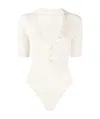 Jacquemus Lapel Jumpsuit In White