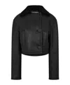 Jacquemus Lapel Long Sleeve Leather Jacket In Multi