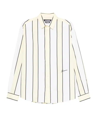 JACQUEMUS LAPEL LONG SLEEVE SHIRT