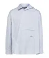 Jacquemus La Chemise Cuadro Cotton Asymmetric In White