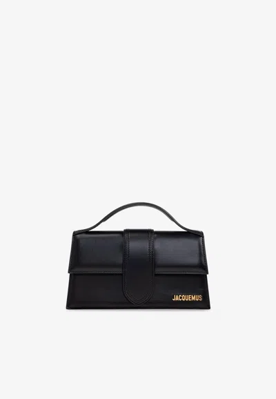 Jacquemus Large Bambino Leather Crossbody Bag In Black