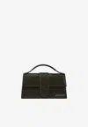 Jacquemus Large Bambino Leather Crossbody Bag In Green