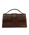 Jacquemus Le Grand Bambino Smoothed Leather Top Handle Bag In Brown