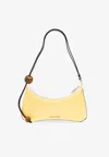Jacquemus 'le Grand Bisou Perle' Yellow Shoulder Bag With Adjustable Shoulder Strap And Front Logo
