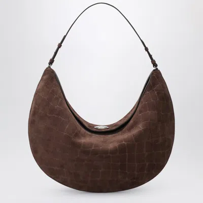 Jacquemus Large Brown Crocodile-effect Leather Ovalo Bag