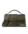Jacquemus Dark Khaki Bambino Large Crossbody Bag In Green