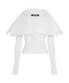 Jacquemus Draped-collar Virgin Wool Jacket With Oversized Pockets In White