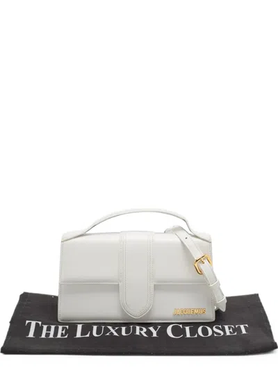Pre-owned Jacquemus Large Le Bambino Tote Bag In White