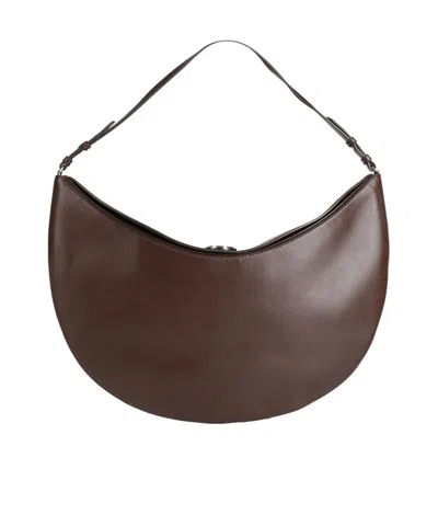 Jacquemus Large Minimalist Leather Underarm Bag In Brown