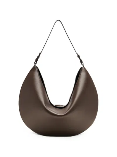 Jacquemus Large Ovalo Shoulder Bag In Brown