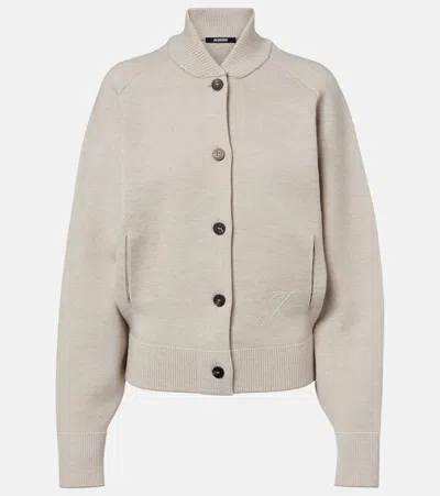 Jacquemus Lavande Wool-blend Cardigan In Neutral