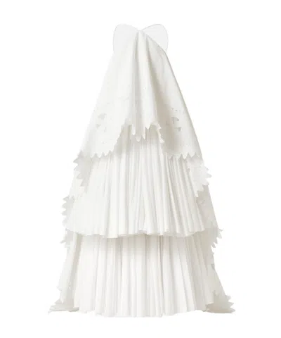 Jacquemus Layered Embroidered Dress. In White