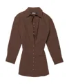 Jacquemus Layered Shirt Dress In Brown