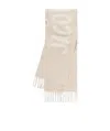 Jacquemus Intarsia-knit Logo Scarf In Nude