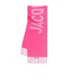 Jacquemus Fuchsia Sciarpa Logo Scarf In Red