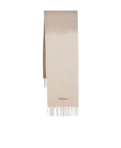 Jacquemus L'écharpe Moisson Gradient-effect Scarf In Nude