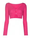 Jacquemus Le Alzou Cropped Cardigan In Pink
