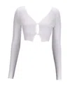 Jacquemus Le Alzou Cropped Cardigan In White