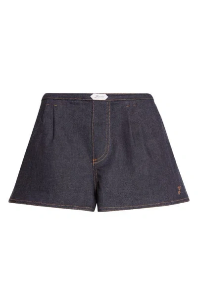 Jacquemus Amelo Shorts Contrast Stitching Elastic Waistband In Blue