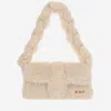 Jacquemus Le Bambidou Shearling Shoulder Bag In White