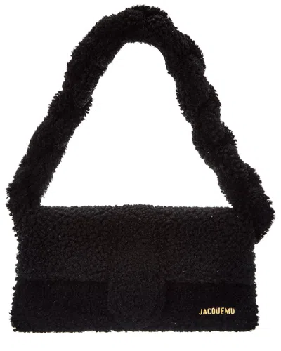 Jacquemus Le Bambidou Shearling Shoulder Bag In Black