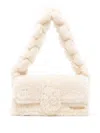 Jacquemus Le Bambidou Shearling Shoulder Bag In White