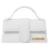 Jacquemus Large Bambino Leather Shoulder Bag In White