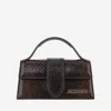 Jacquemus Womens Dark Brown Le Grand Bambino Leather Top Handle Bag In Brown