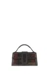 Jacquemus Womens Dark Brown Le Grand Bambino Leather Top Handle Bag In Brown