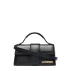 Jacquemus Mini Calfskin Shoulder Bag With Gold-tone Detail In Black