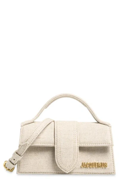 Jacquemus Le Bambino Canvas Effect Leather Shoulder Bag In Light Greige 140