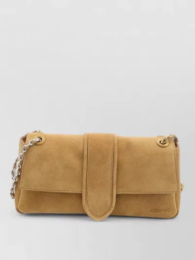 Jacquemus Le Bambino Chain Shoulder Bag Leather In Brown