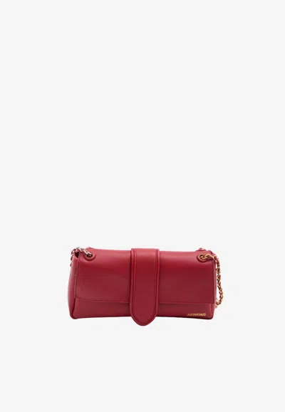 Jacquemus Le Bambino Chaine Leather Crossbody Bag In Red