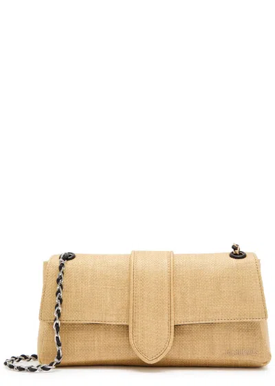 Jacquemus Le Bambino Chaîne Raffia Shoulder Bag In Purple
