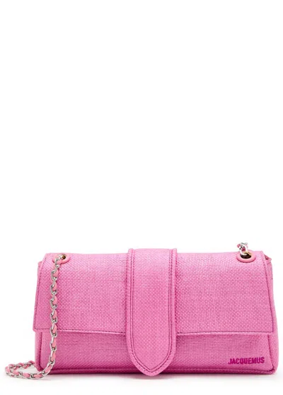 Jacquemus Le Bambino Chaîne Raffia Shoulder Bag In Purple