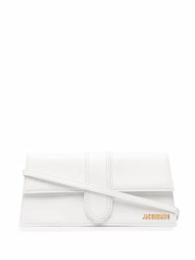 Pre-owned Jacquemus Le Bambino Flap Shoulder Bag Leather Leather Shoulder Bag Bag () In White