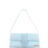 Jacquemus Le Bambino Flap Shoulder Bag Suede Long In Blue