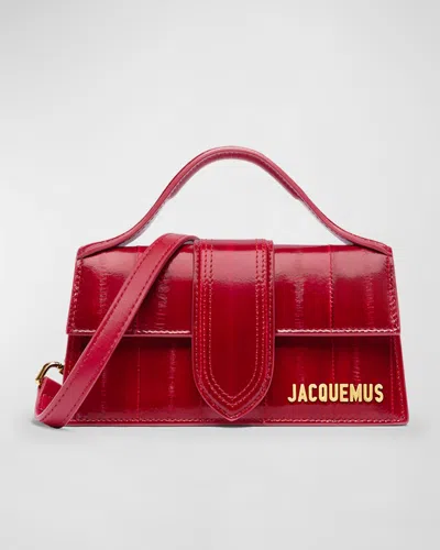 Jacquemus Le Bambino Hagfish Top-handle Bag In Dark Red