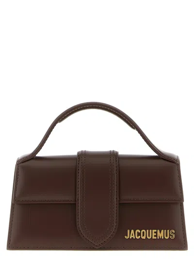 Jacquemus Le Grande Bambino Leather Top Handle Bag In Brown