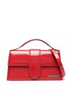 Jacquemus Le Bambino Patent Top-handle Bag In Red