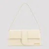 Jacquemus Leather Shoulder Bag With Elegant Design And Versatile Dimensions In Ivory