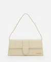 Jacquemus Long Le Bambino Leather Shoulder Bag In White