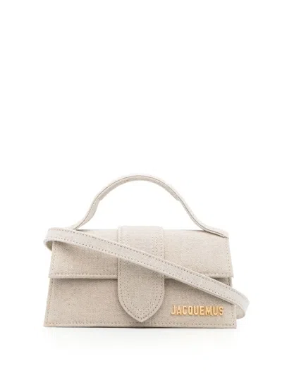 Jacquemus Women's Le Grand Bambino Leather Bag In Grey