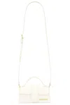Jacquemus Le Bambino Linen Top-handle Bag In Light Ivory